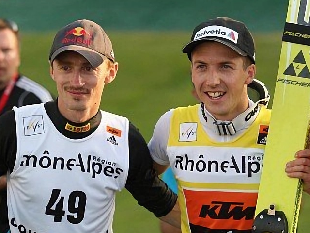 Adam Małysz i Simon Ammann